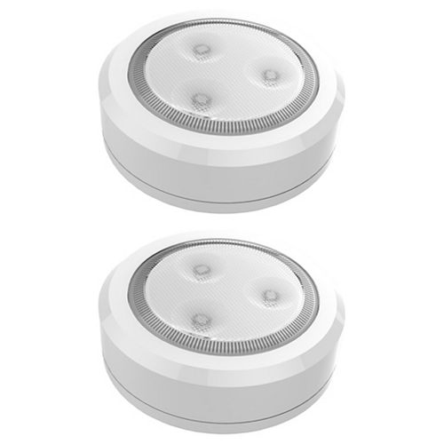 Brilliant Evolution Wireless Ultra Thin LED Puck Light 2 Pack