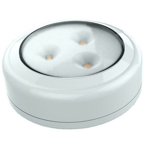 Brilliant Evolution Wireless LED Puck Light 3 Pack With Remote The