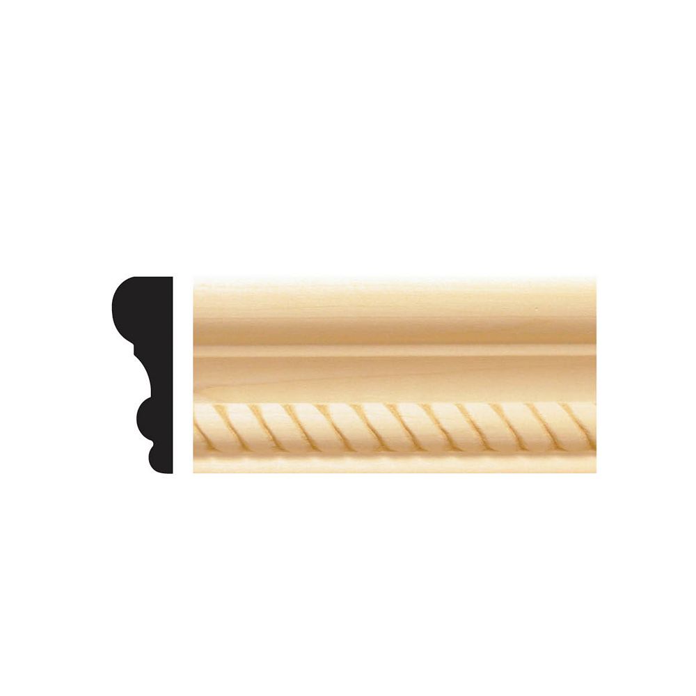 Alexandria Moulding 3 4 X 2 1 8 X 8 Basswood Chair Rail The Home Depot Canada