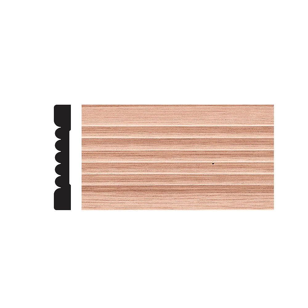 Alexandria Moulding 3/8 X 2.1/4 X 7' OAK FLUTED CASING The Home Depot