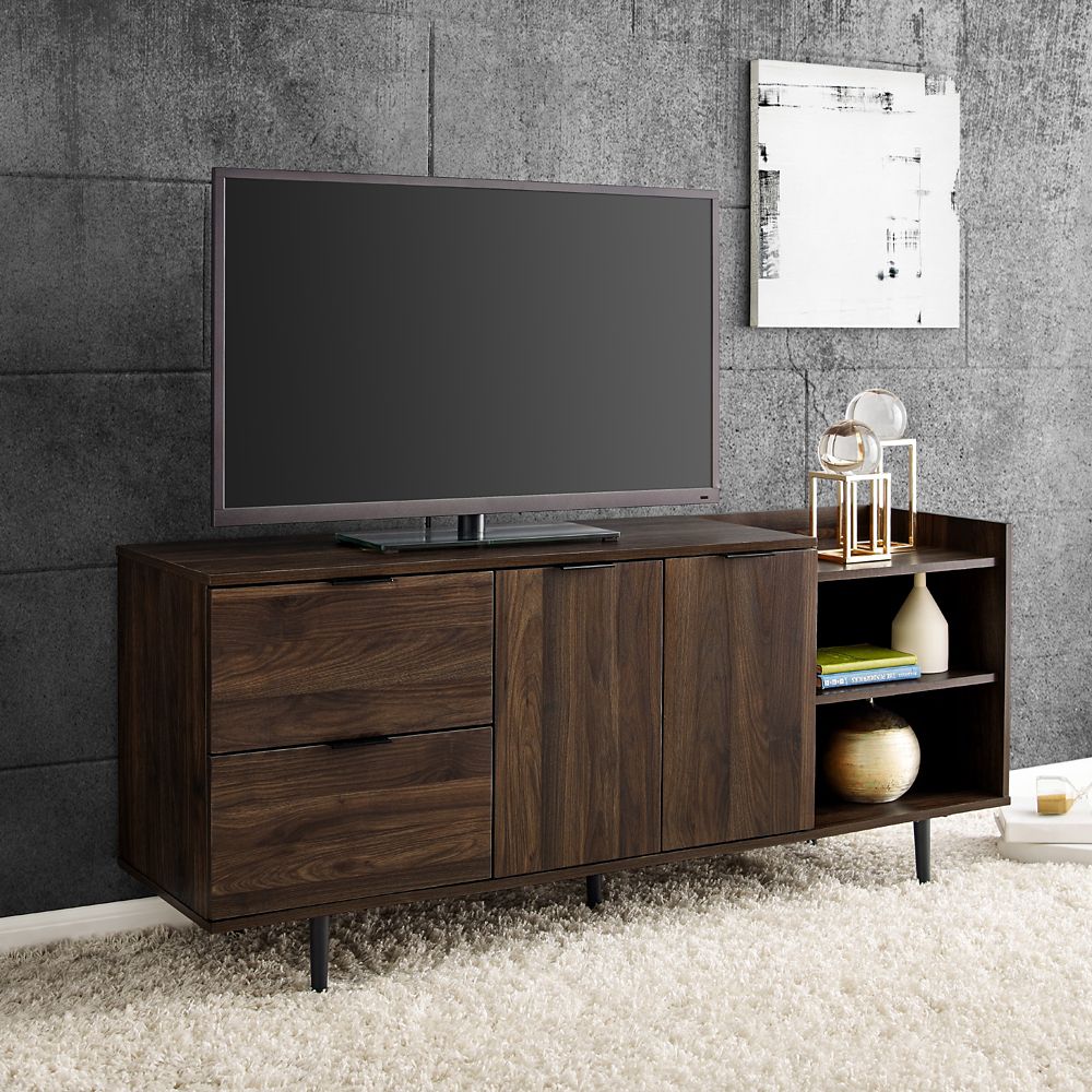 Welwick Designs Mid Century Modern TV Stand And Storage Console For TV   P 1001541724 