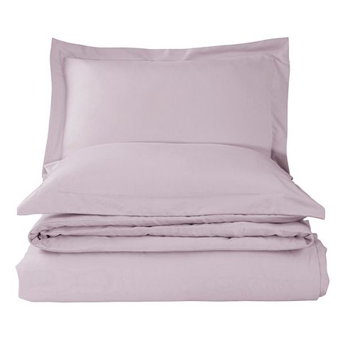 Solid Duvet Cover Set Lavender Queen