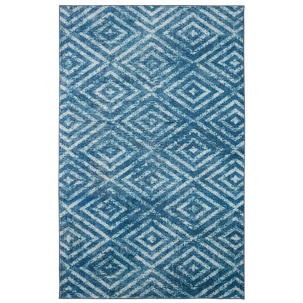Mohawk Home Distressed Diamond Teal 8 ft. x 10 ft. Indoor Area Rug ...