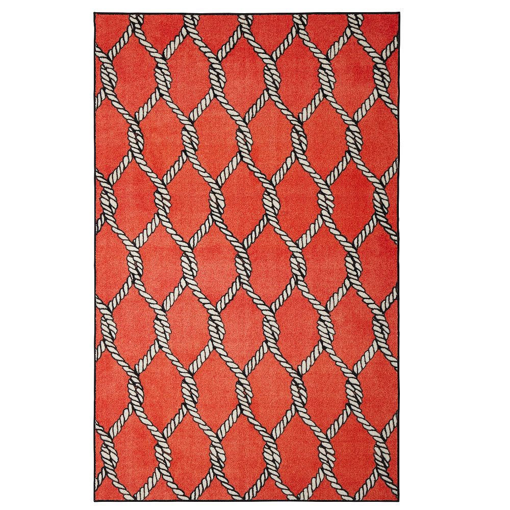Mohawk Home Coastal Net Red 8 ft. x 10 ft. Indoor Area Rug The Home