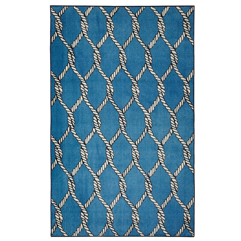 Mohawk Home Coastal Net Blue 8 ft. x 10 ft. Indoor Area Rug The Home