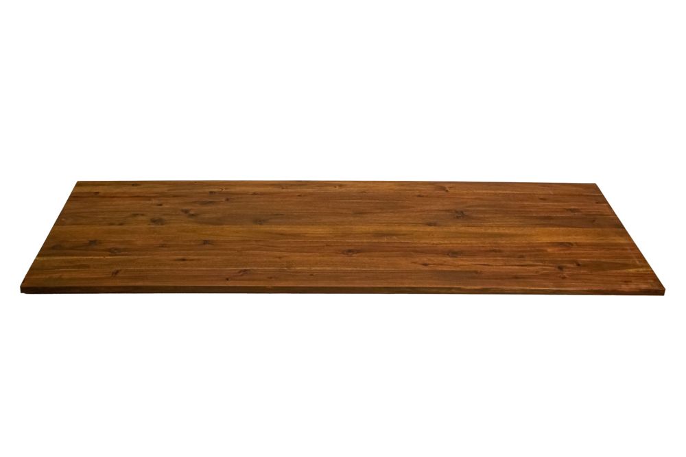 INTERBUILD 79 x 25 x 1 Acacia Hardwood WidePlank Countertop, Chocolate Hardwax Wood Oil F