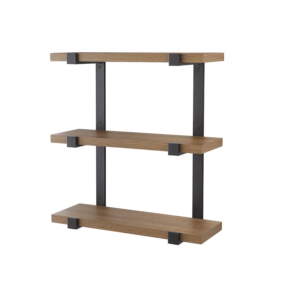 Theo 24 Inch 3 Tier Floating Wall Shelf, Invisible Shelves Home Depot
