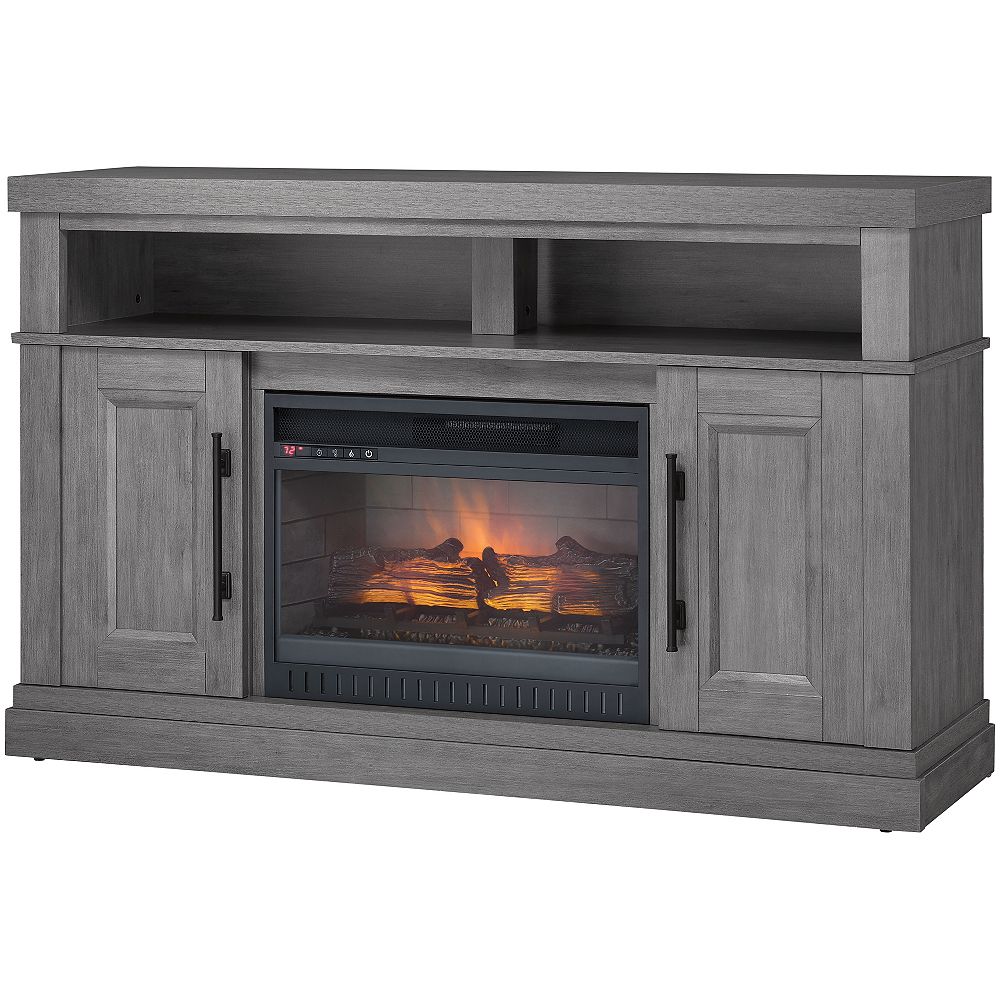 Style Well Bracebridge 54-inch Media Console Electric Fireplace | The