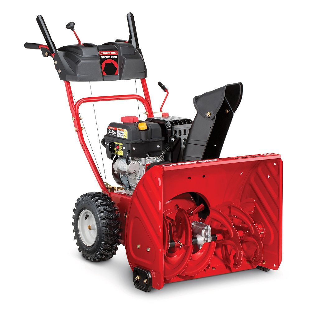 TroyBilt 24 inch 208cc 2Stage Gas Snow Blower with Electric Start The Home Depot Canada