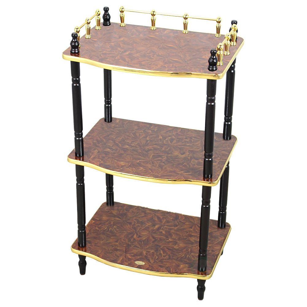 Uniquewise 3 Tier Telephone Table Small Book Shelf Accent Side And End Table The Home Depot Canada