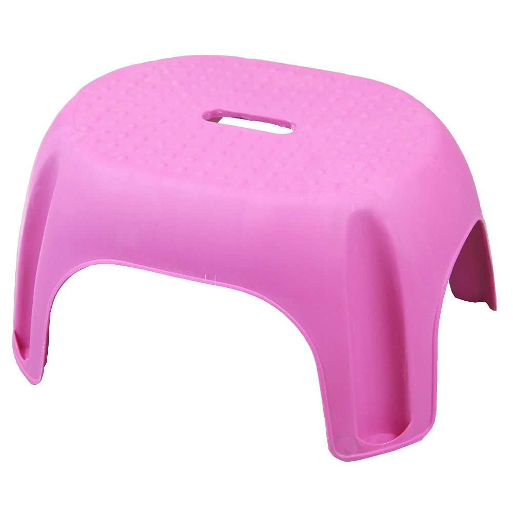 Basicwise Pink Plastic Step Stool | The Home Depot Canada