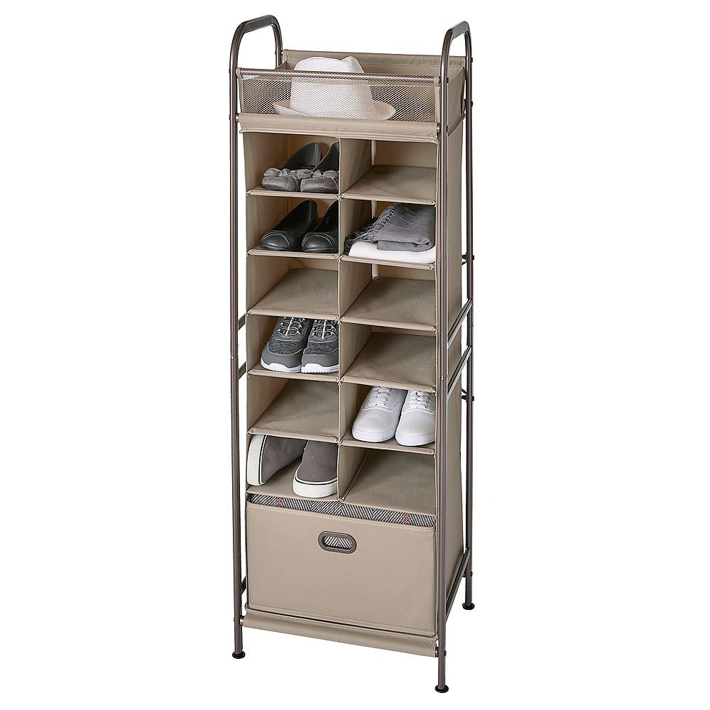 Neatfreak 12 Cubby Vertical Storage Organizer with Top Shelf and Bottom