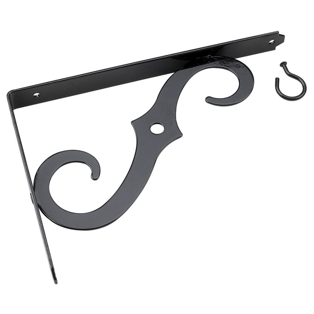 Onward 10inch (254 mm) Black Metal Ornamental Bracket with 10 lb Load