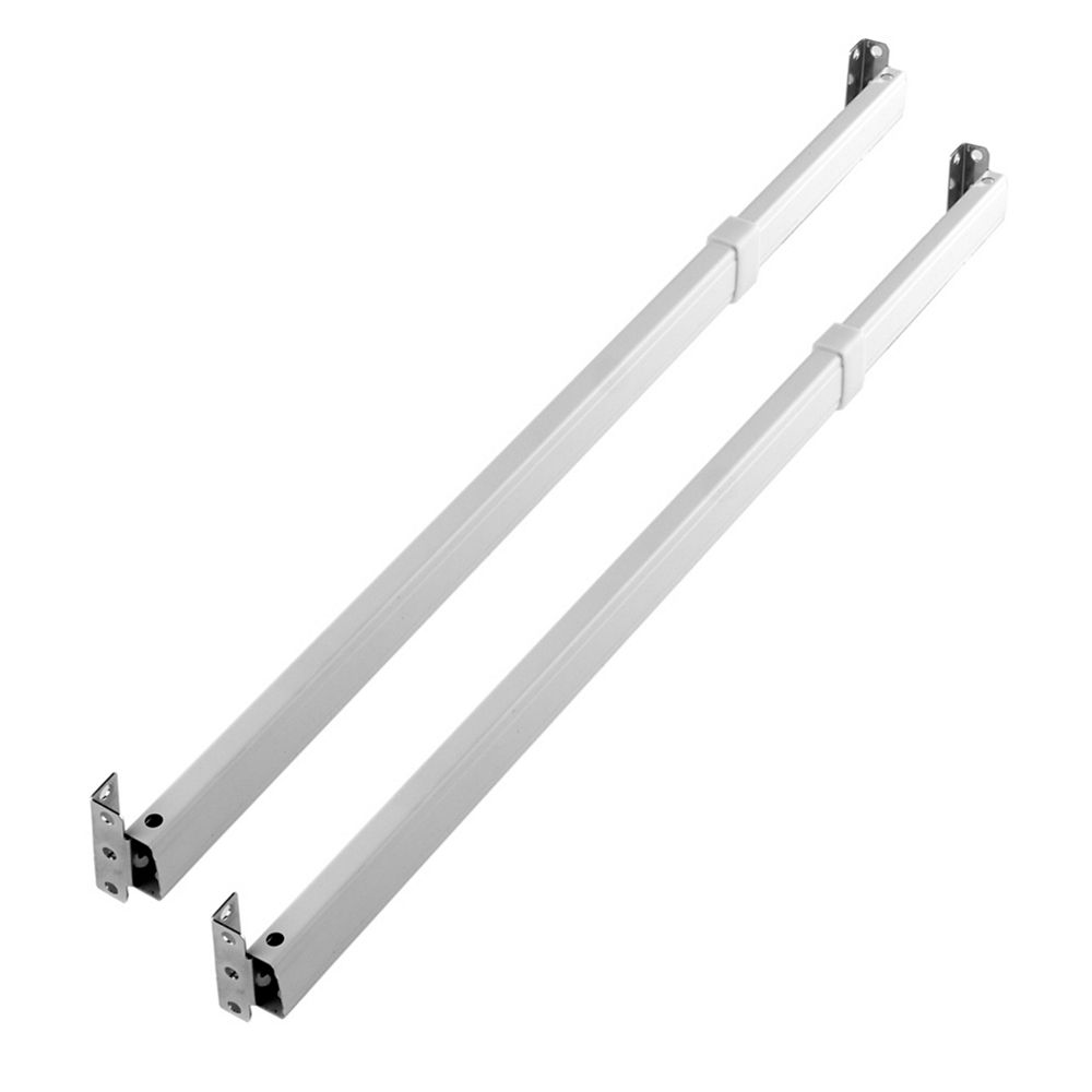 Rod Desyne Adjustable 26" to 36" Flat Sash Rods in White (set of 2) The Home Depot Canada