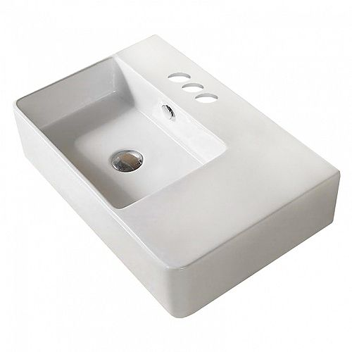 16.1-inch D White Sink