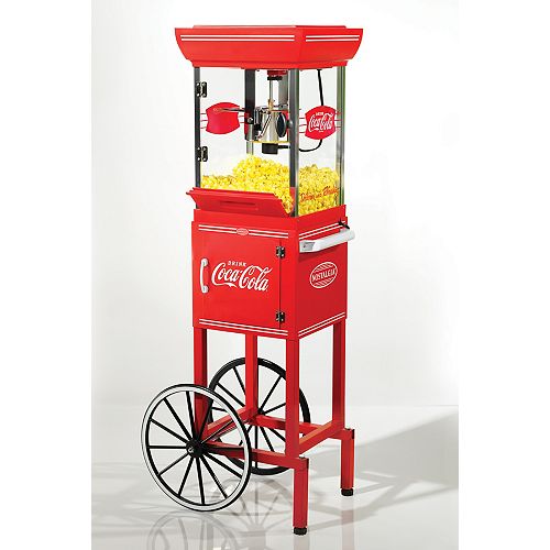 Nostalgia CCP399COKE Coca-Cola 2.5-Oz. Popcorn Cart - 48 Inches Tall