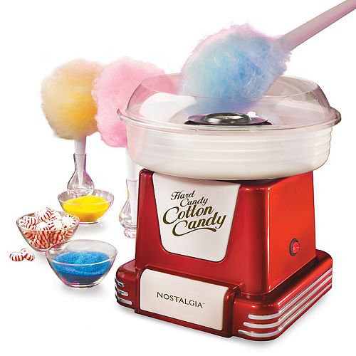 Nostalgia PCM805RETRORED Retro Hard & Sugar-Free Candy Cotton Candy Maker