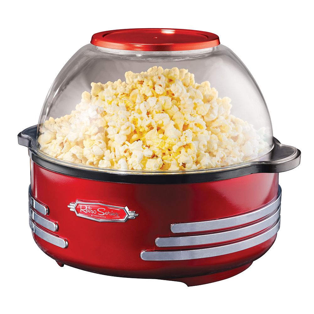Nostalgia Nostalgia SP300RETRORED 6Qt. Stirring Popcorn Popper The