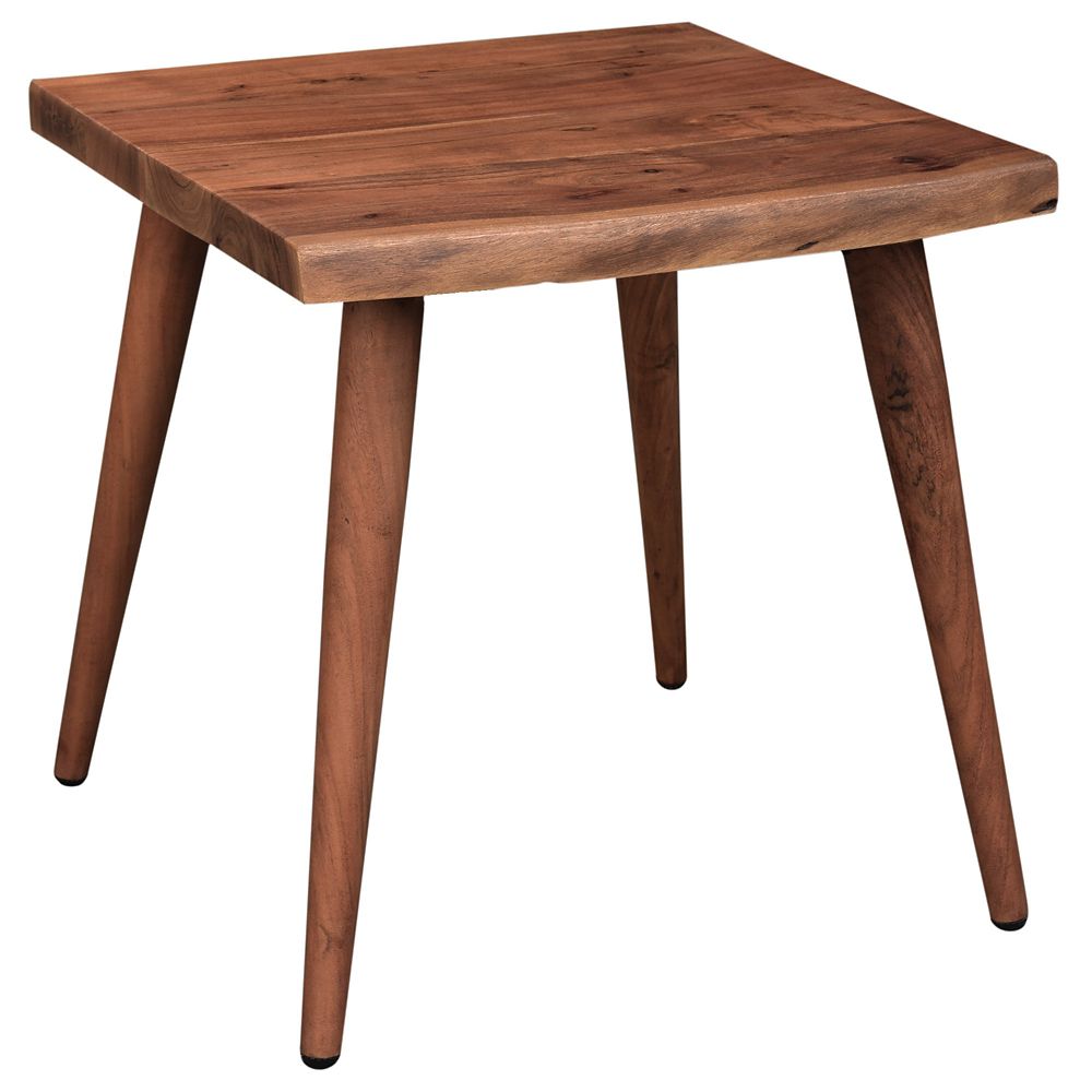 live edge wood side table