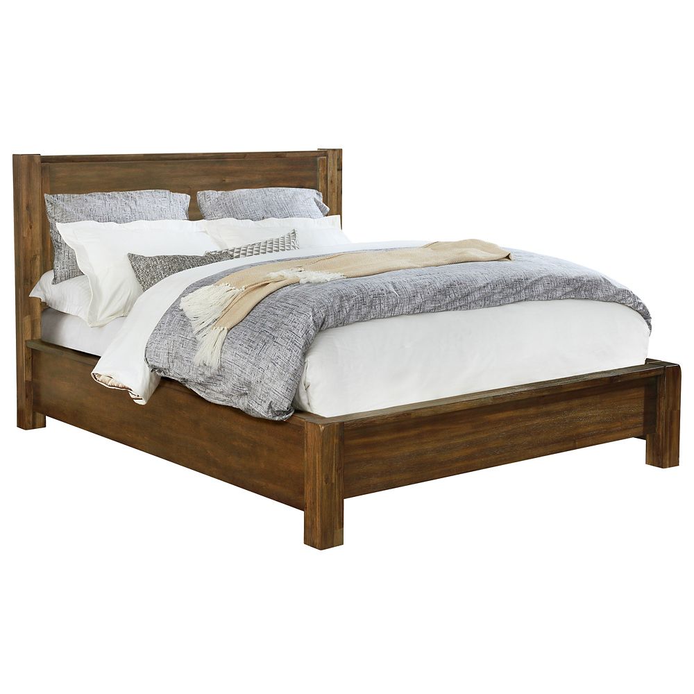 Whi King Wood Platform Bed The Home Depot Canada