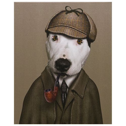 Empire Art Direct Pets Rock Detective Graphic Art on Wrapped Canvas Dog Wall Art