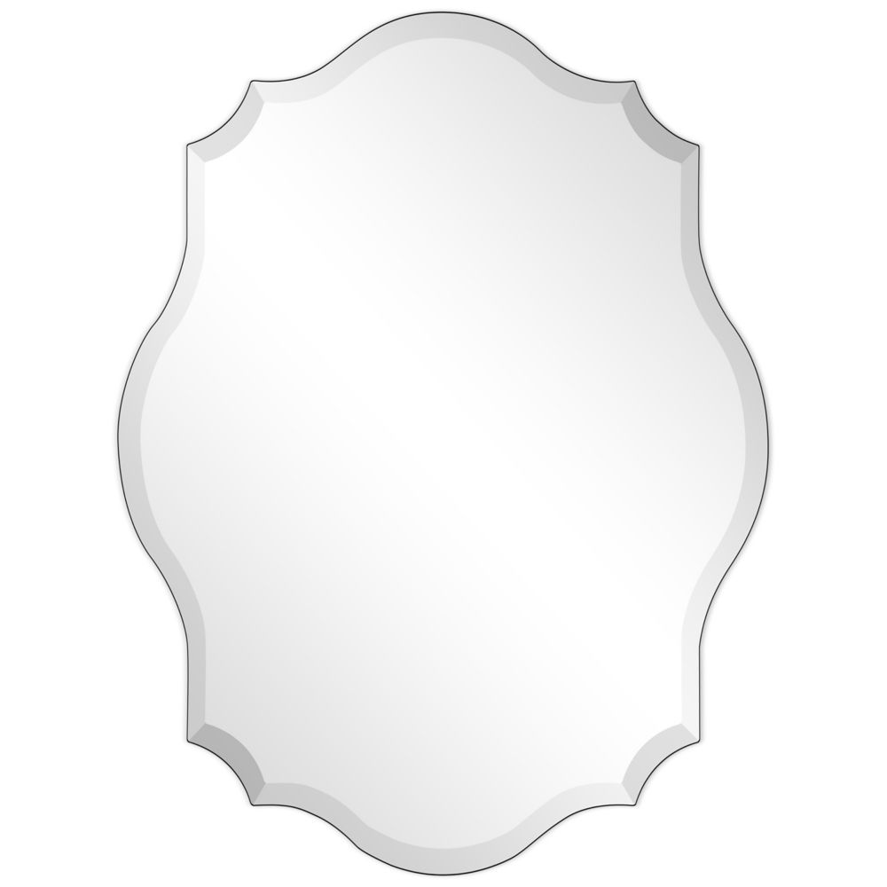 frameless beveled mirror
