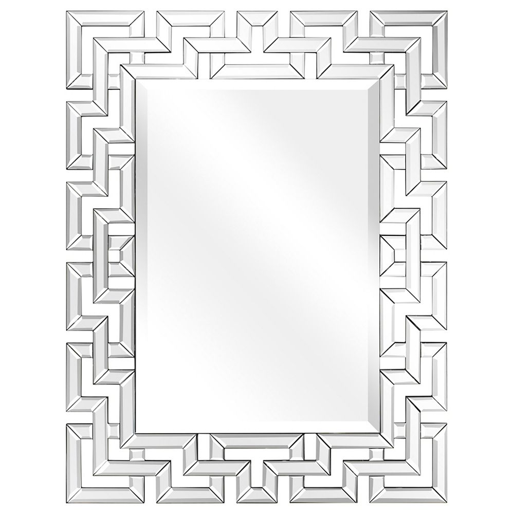 Empire Art Direct Elegant Beveled Geometry Decorative Rectangle Wall Mirror The Home Depot Canada
