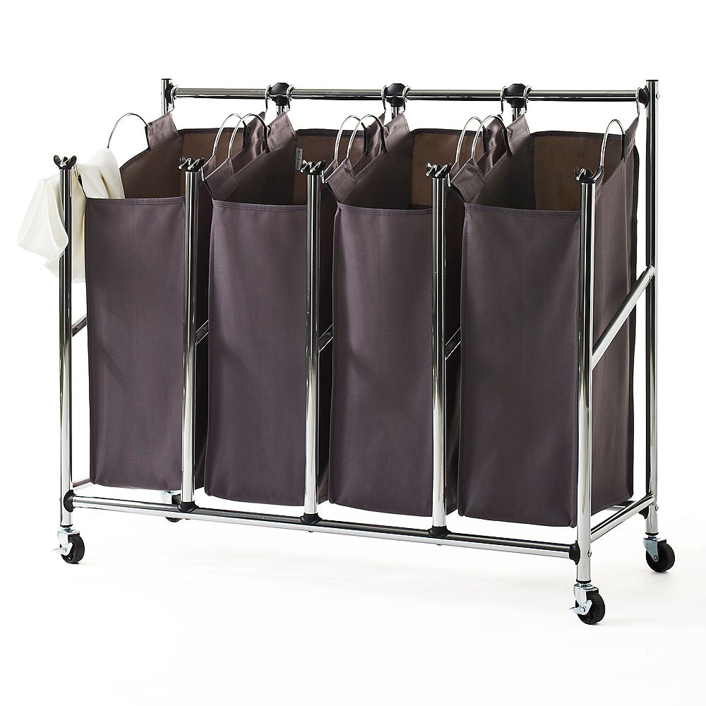 Neatfreak FrontLoading Rolling Quad Laundry Sorter The Home Depot Canada