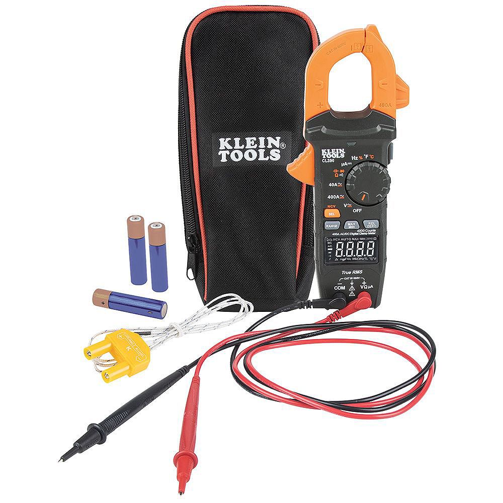 Klein Tools AC/DC Digital Clamp Meter, AutoRanging 400Amp The Home