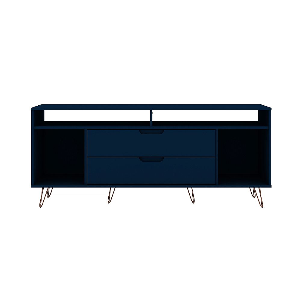 Manhattan Comfort Rockefeller 62 99 Tv Stand In Tatiana Midnight Blue The Home Depot Canada