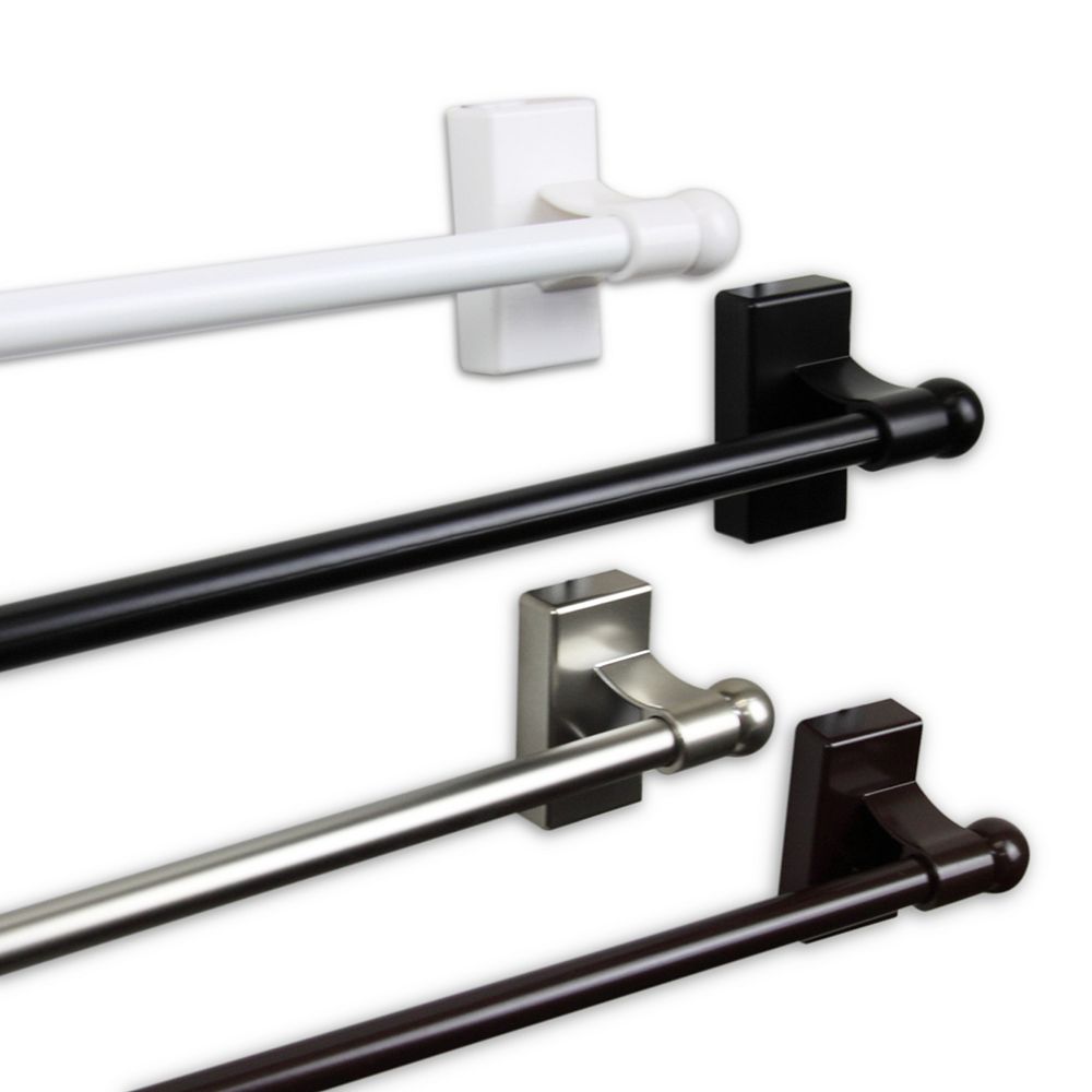 Rod Desyne 7/16" Adjustable 17" to 30" Curtain Rod in White