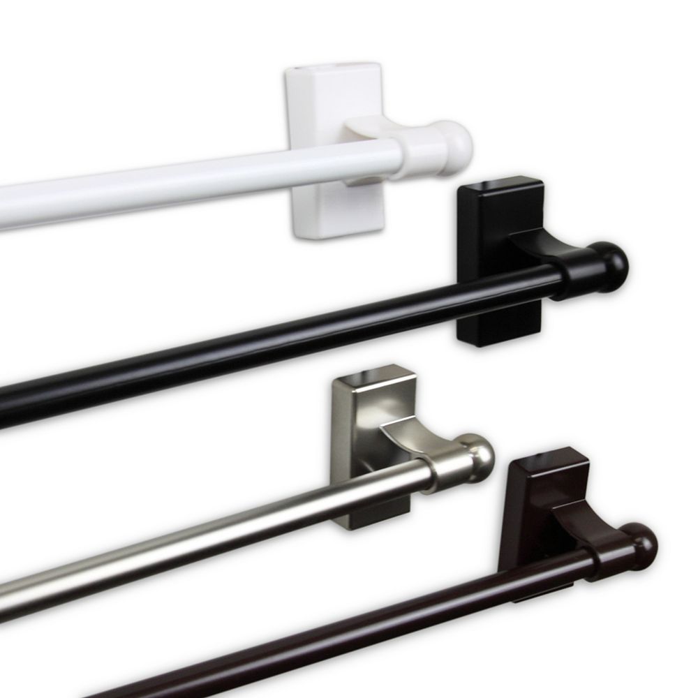 Rod Desyne 7 16 Adjustable 17 To 30 Magnetic Curtain Rod In White The Home Depot Canada Rod Desyne 7 16 Adjustable 17 To 30 Magnetic Curtain Rod In White The Home Depot Canada