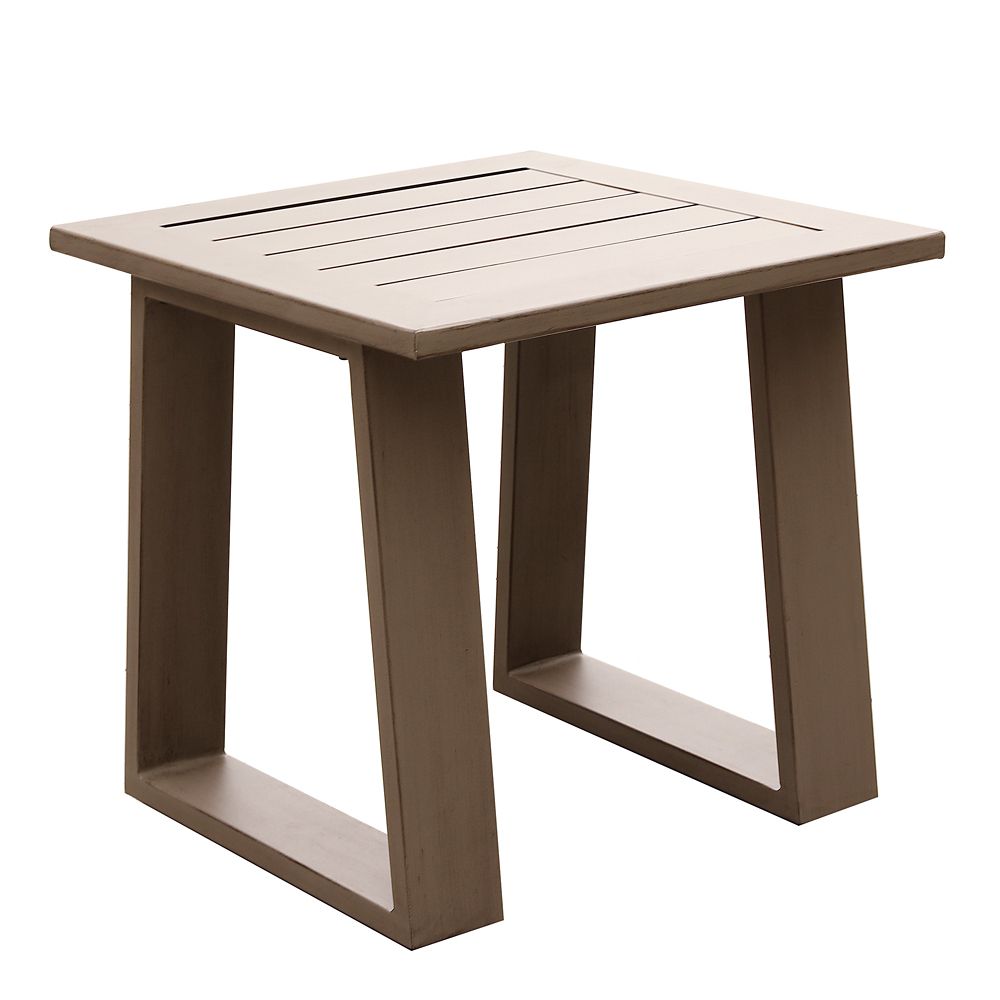 IPatio Outdoor Aluminum 24 Inch End Side Table The Home Depot Canada   P 1001546374 