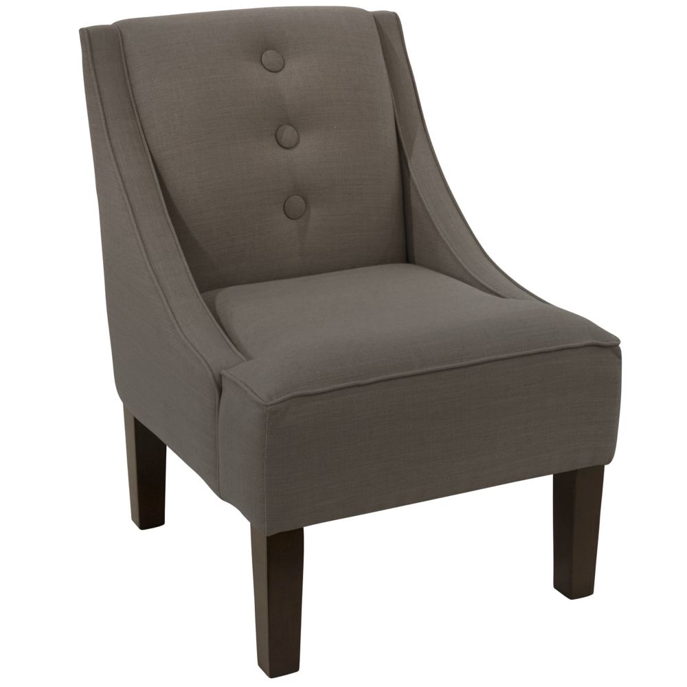 Skyline Furniture Streeterville Three Button Swoop Arm Chair In Linen   P 1001546767 