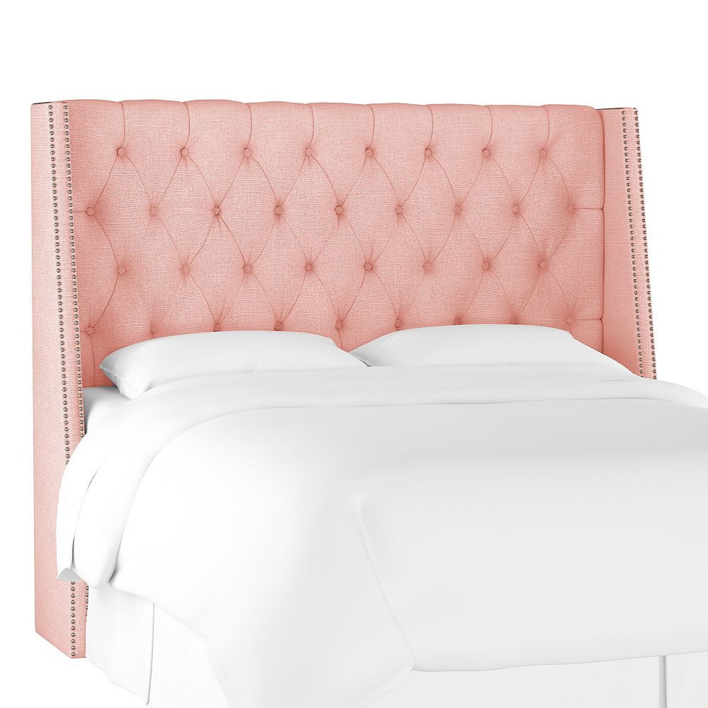 Skyline Furniture Bellevue Twin Nail Button Tufted Wingback Headboard
