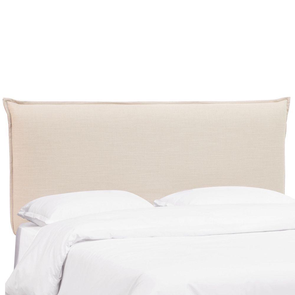 pix Linen Headboard Cover King sutton king french seam headboard in linen talc