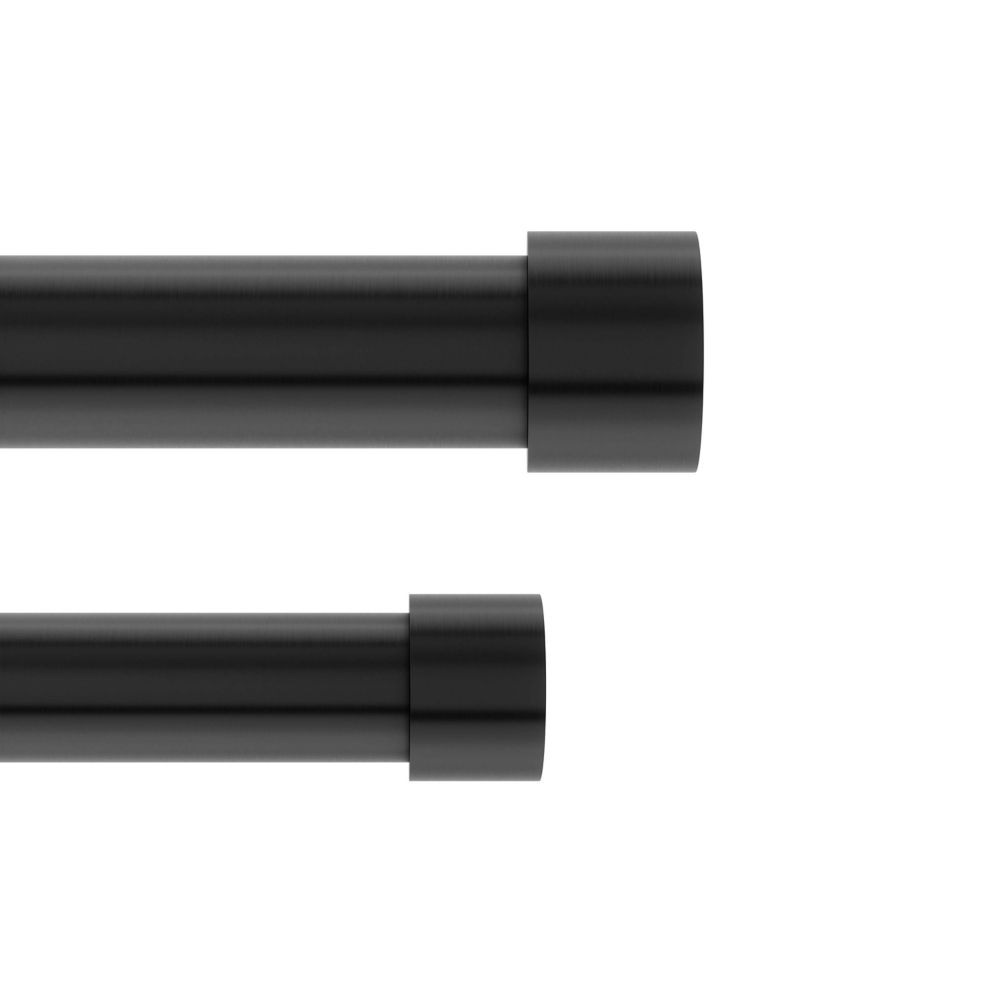 umbra curtain rod black