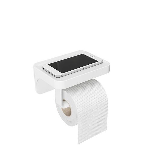 Umbra Flex Sure-Lock Toilet Paper Holder /Shelf White