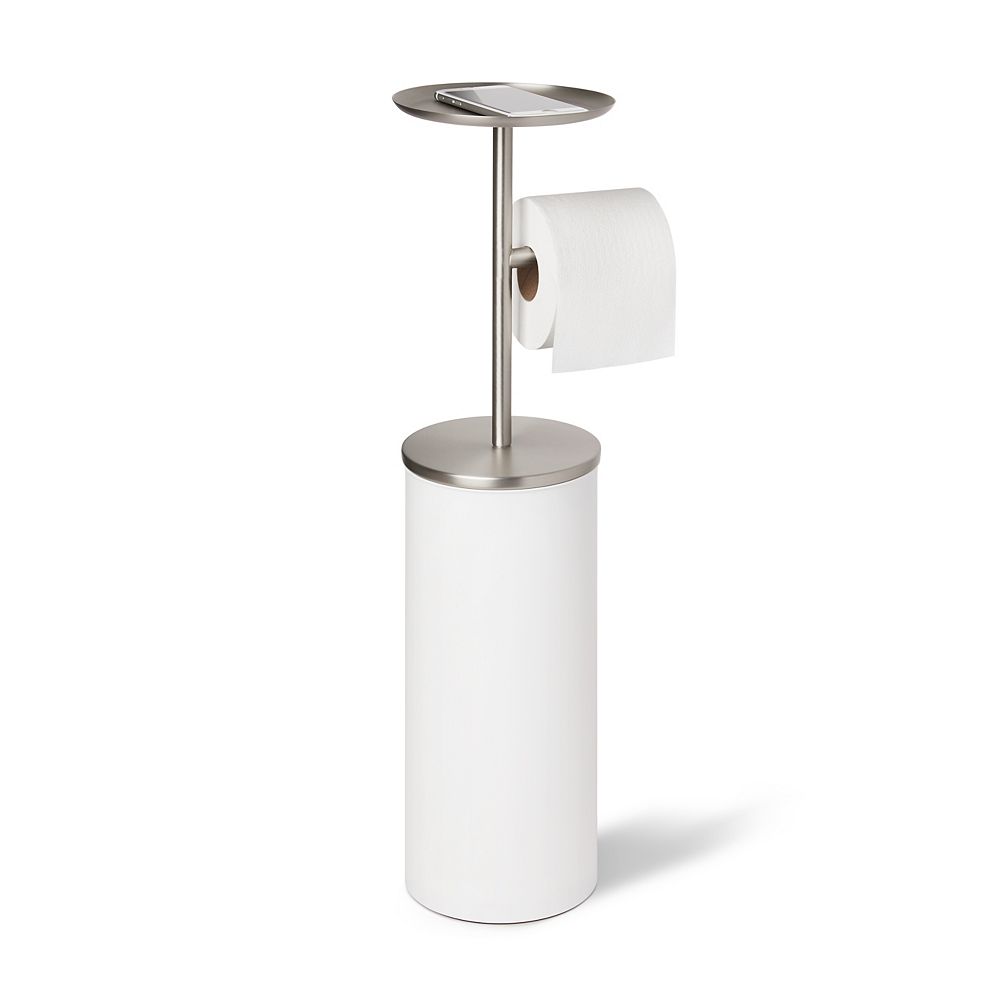 Umbra Umbra Portaloo Toilet Paper Stand White/Nickel The Home Depot