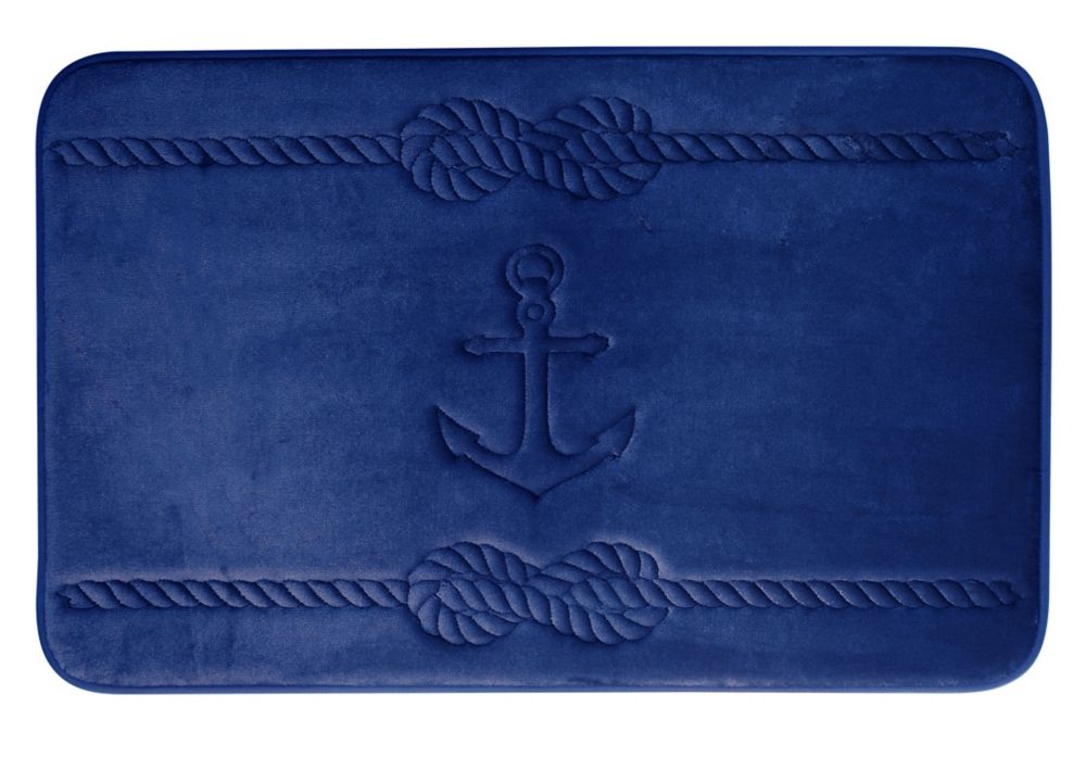 CHC Anchor Memory Foam Bath Mat NAVY 17X24 The Home Depot Canada