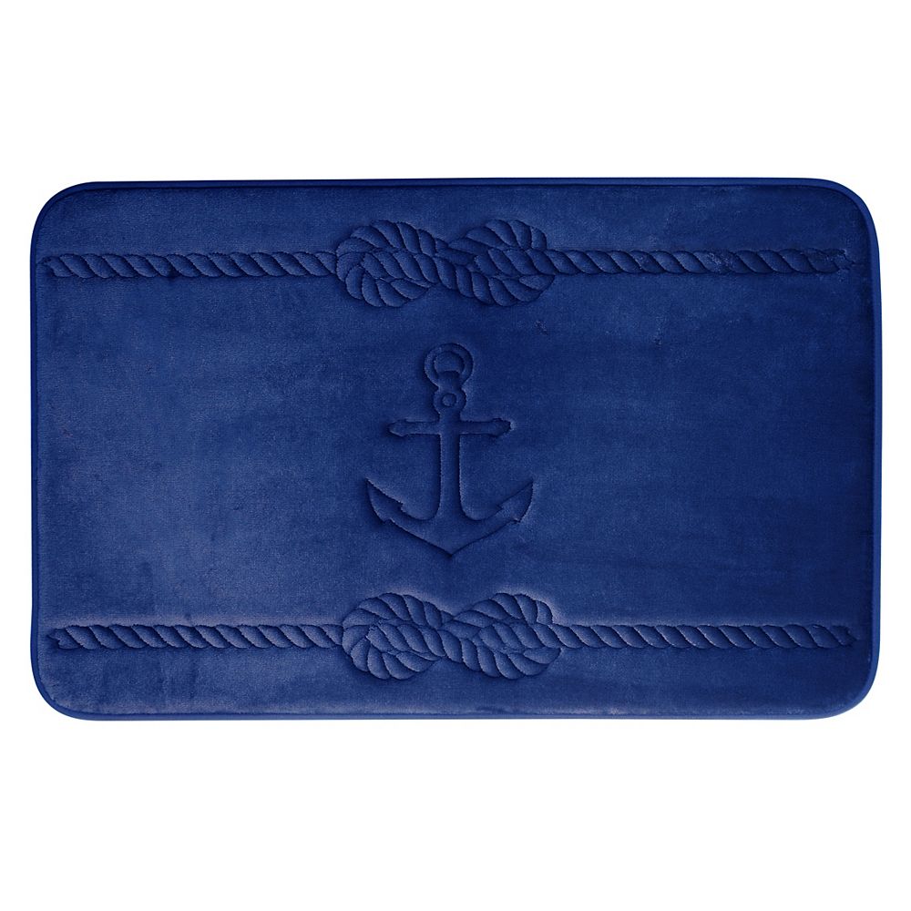CHC Anchor Memory Foam Bath Mat NAVY 17X24 The Home Depot Canada