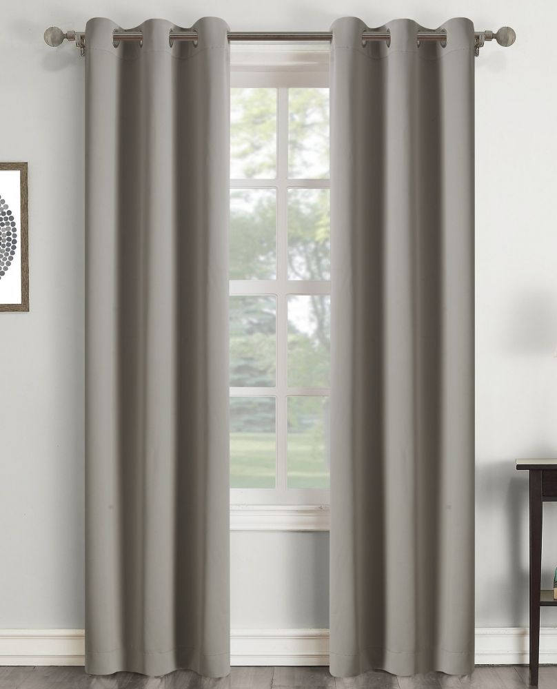 CHC Room Darkening Solid Grommet Window Panel GREY 40X84 The Home   P 1001547565 