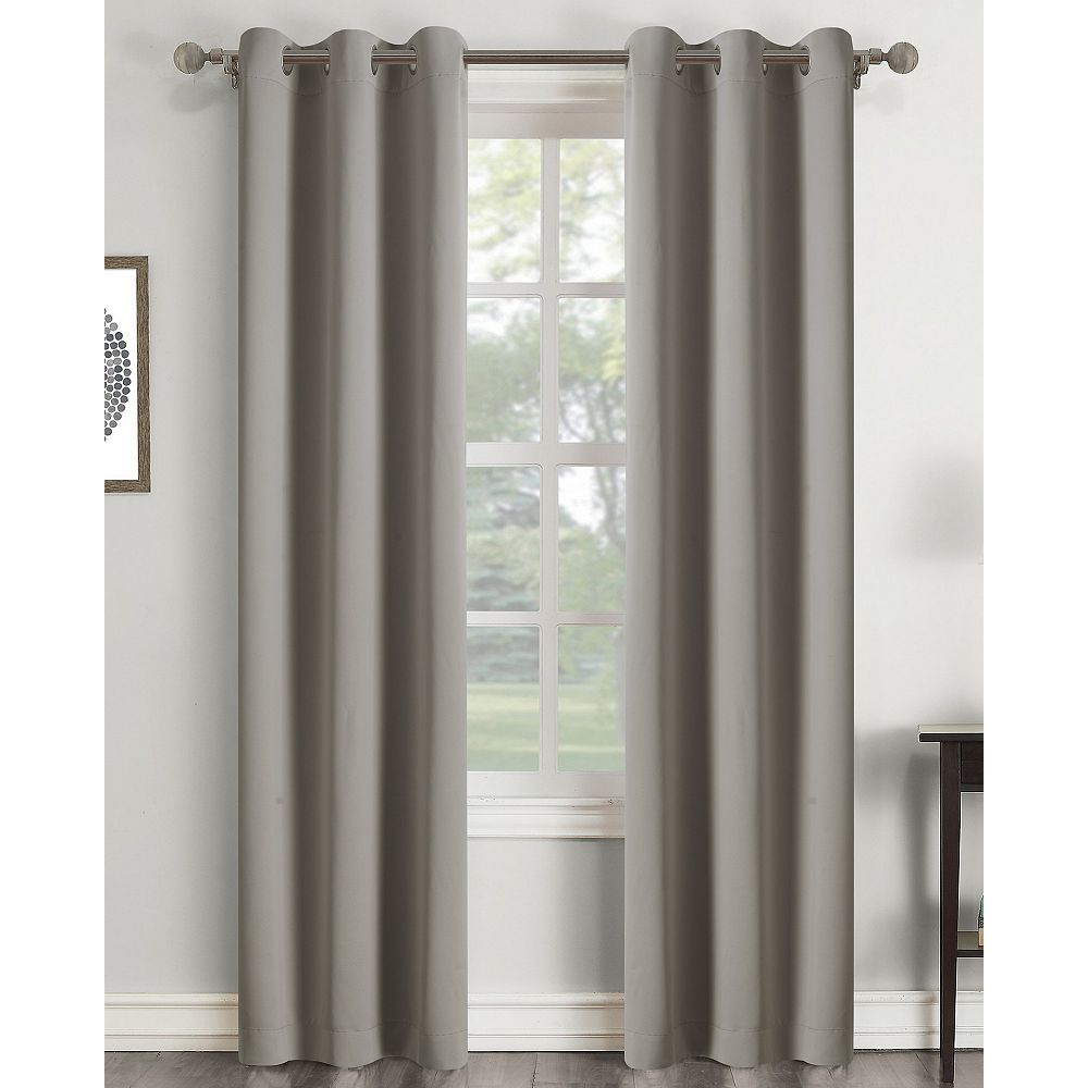 CHC Room Darkening Solid Grommet Window Panel GREY 40X84 | The Home ...