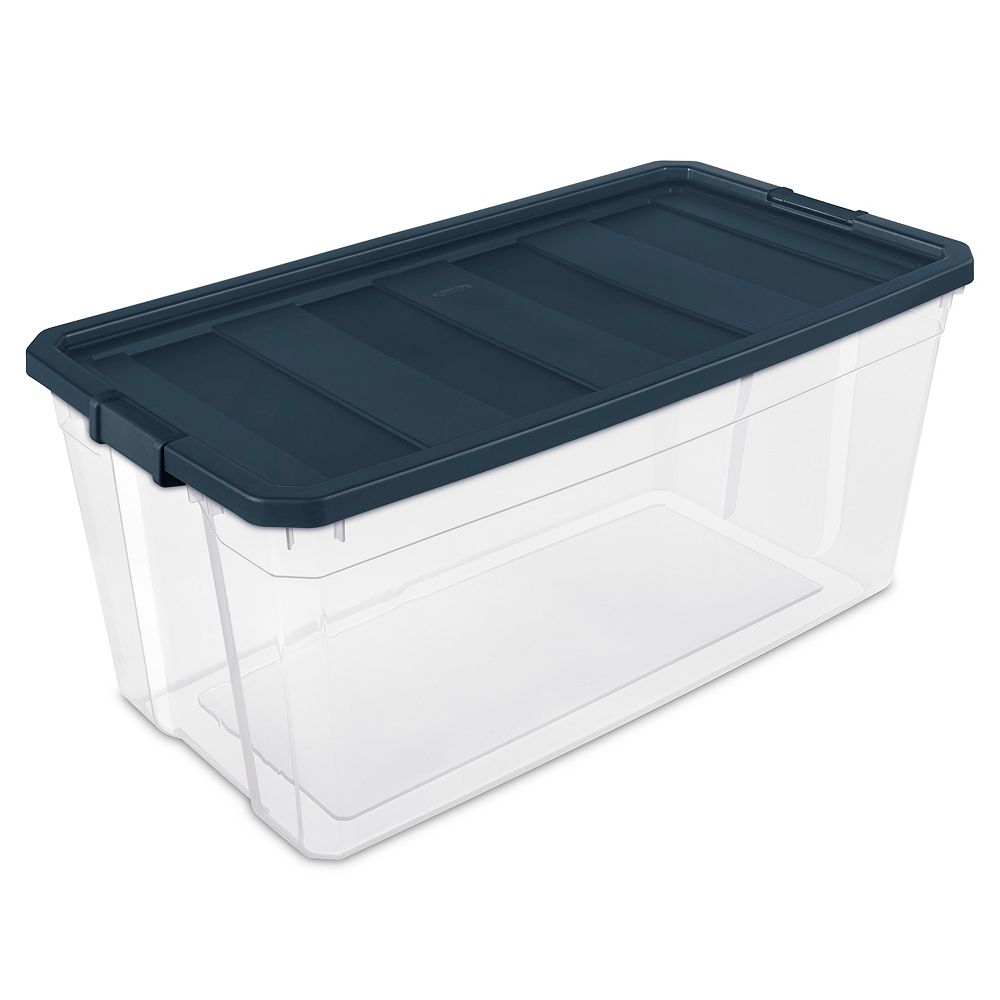 Sterilite 189L Clear Tote with Latches The Home Depot Canada