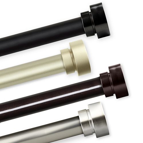Black Single Curtain Rods & Curtain Rod Kits The Home Depot Canada