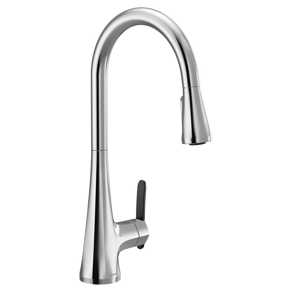 MOEN Sinema Single Handle High Arc Pulldown Kitchen Faucet In Chrome   P 1001549005 