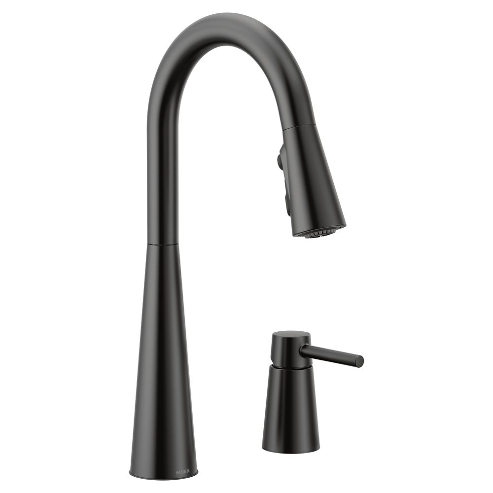 MOEN Sleek Single-Handle High Arc Pulldown Kitchen Faucet In Matte