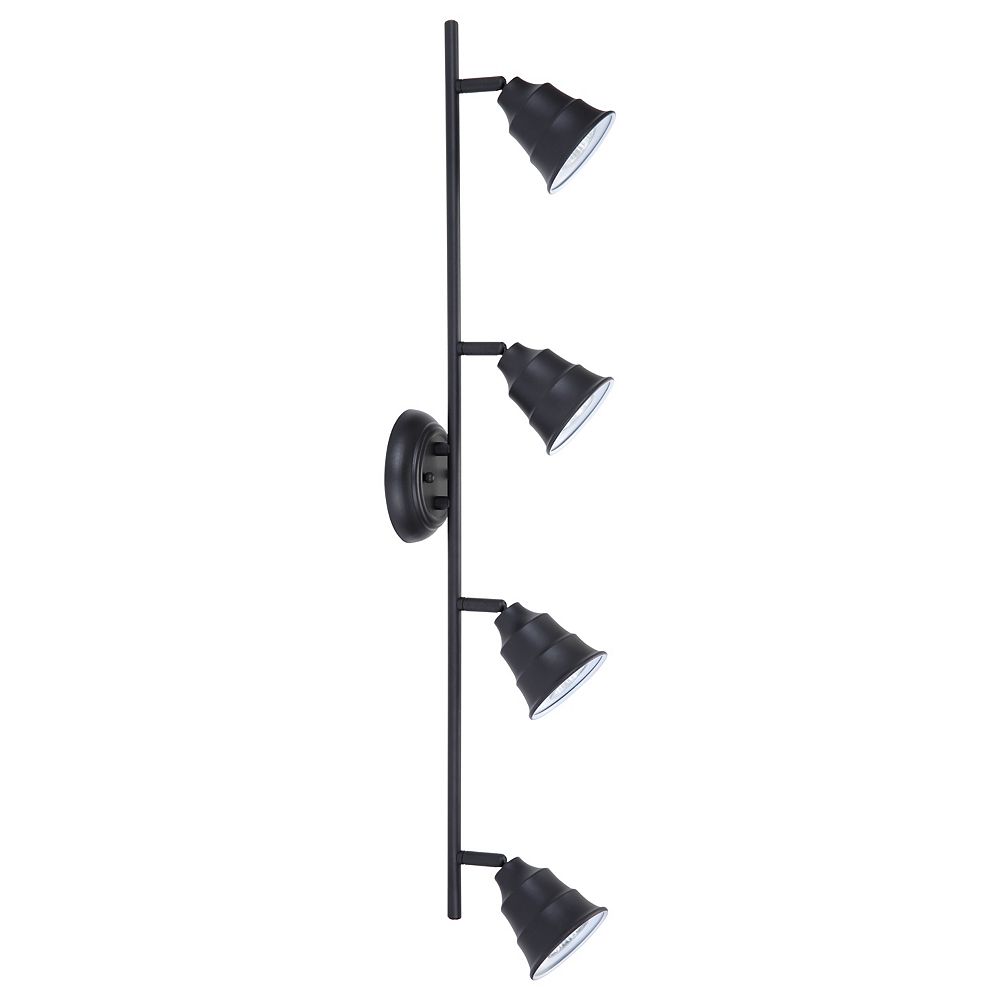 Eglo Industrial Track Light 4L, Matte Black Finish The Home Depot Canada