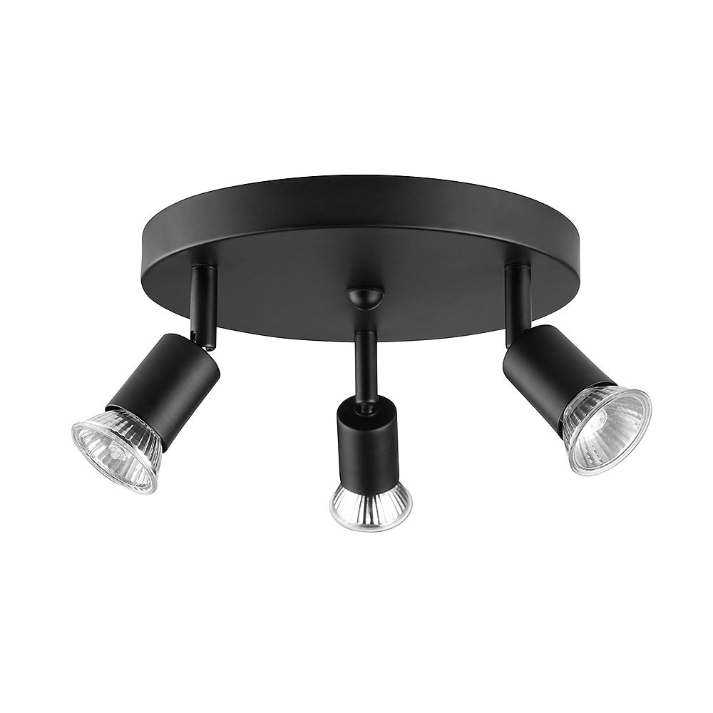 Globe Electric Payton 3 Light Painted Black Track Lighting Canopy Ceiling Light The Home Depot Canada