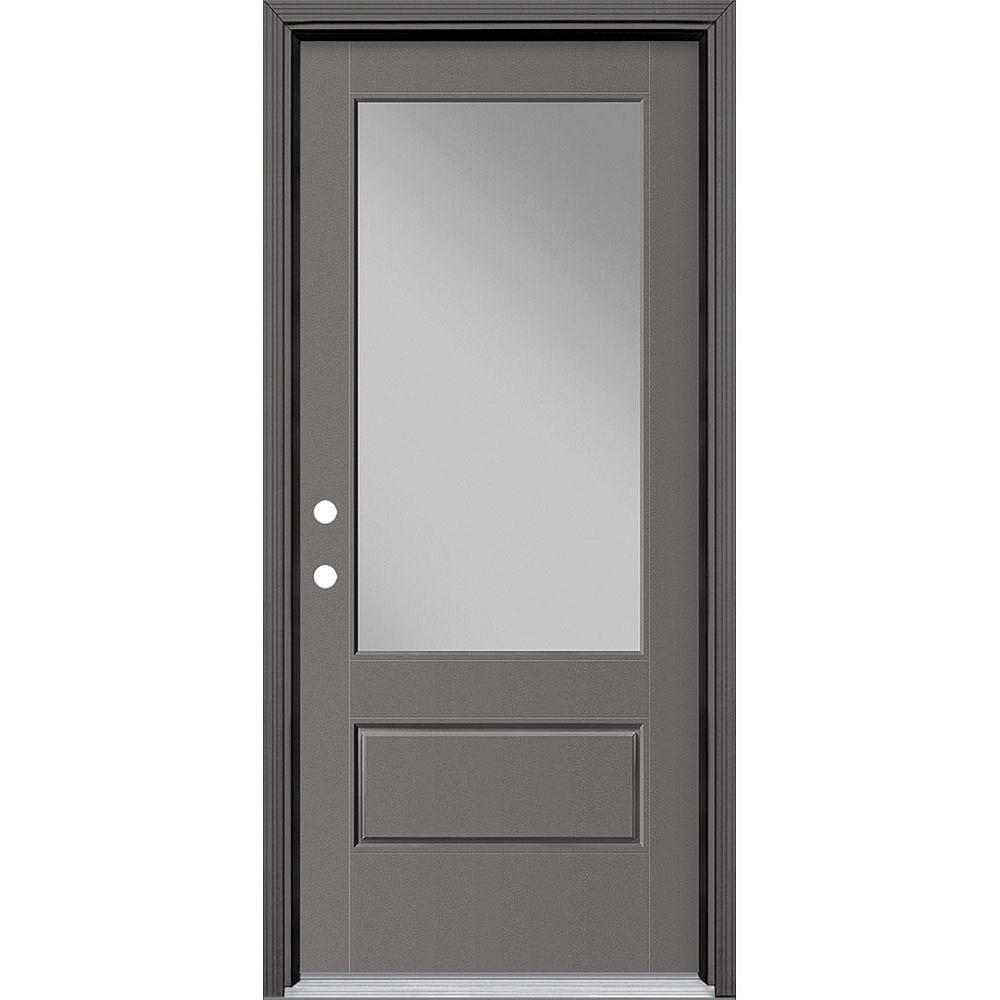 Masonite 34in x 80in Vista Grande 3/4 Lite Wide Exterior Door w